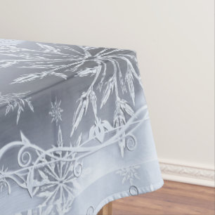 Holiday Luxe Crystal Snowflakes Tablecloth