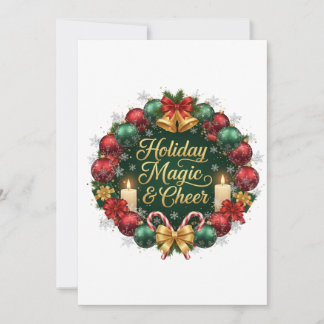 Holiday Magic & Cheer Festive Christmas  Card