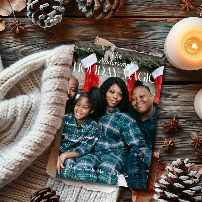 Holiday Magic Magazine Cover-Style Family Photo  (Holiday Magic Magazine Cover-Style Family Photo)