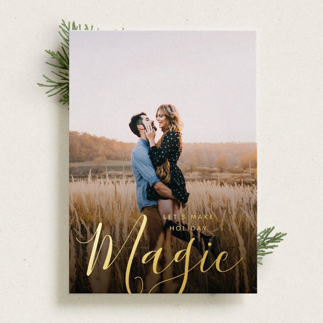 Holiday Magic Photo Gold Foil Card (Creator Uploaded)