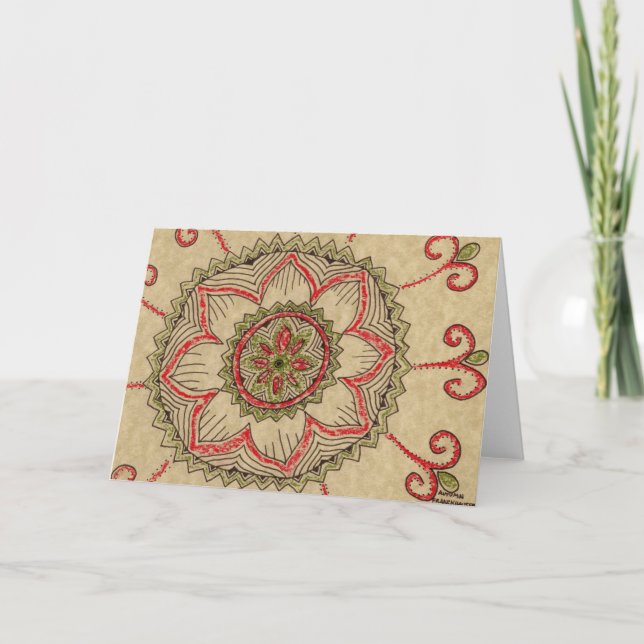 Holiday Mandala-Greeting Card (Front)