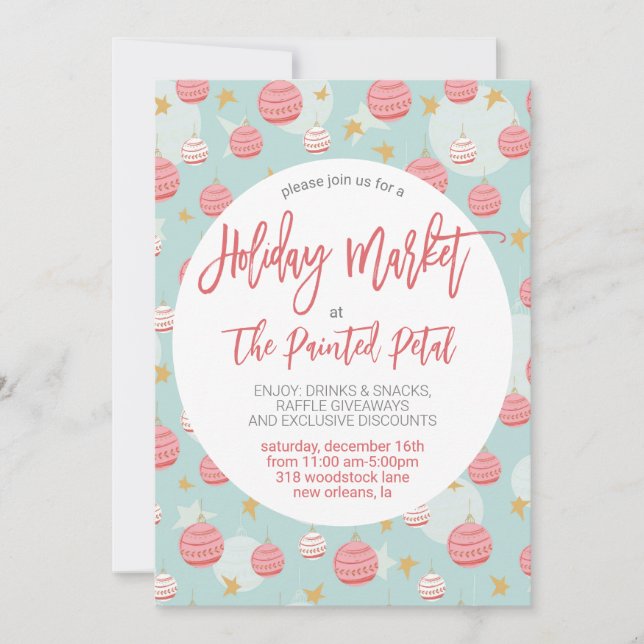 Holiday Market Invitation (Front)