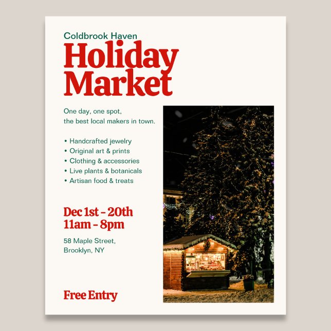 Holiday Market Retro Photo Flyer (Creator Uploaded)