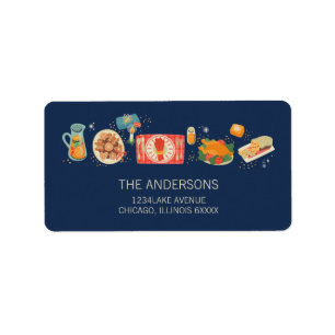 Holiday Meal Tidings Of Comfort & Joy Address Label