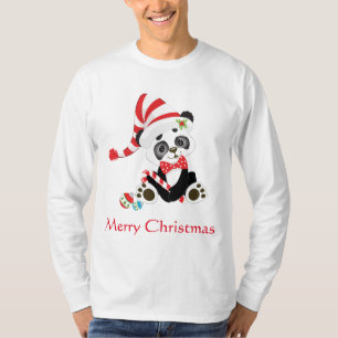 Holiday Merry Christmas Panda T-Shirt