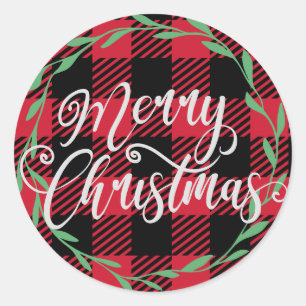 Holiday Merry Christmas Round Sticker Pack