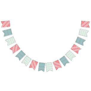 Holiday Mid Mod Swallowtail Bunting Banner