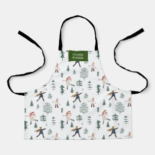 holiday minimalist kids monogram apron