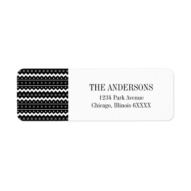 Holiday Mittens Warm Wishes Address Label (Front)