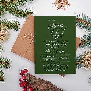 Holiday Modern Chic Corporate Christmas Party Invitation