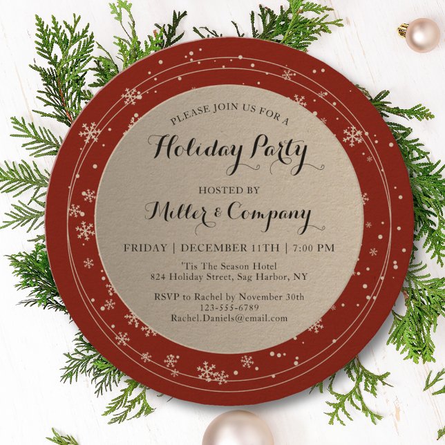 Holiday Modern Winter Corporate Christmas Party In Invitation (Creator Uploaded)