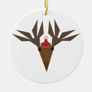 holiday moose ceramic tree decoration