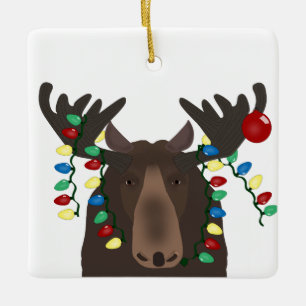 Holiday Moose Ornament