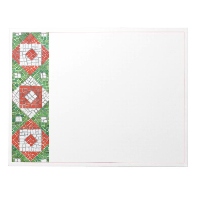 HOLIDAY MOSAIC 11x8.5 Notepad (Front)
