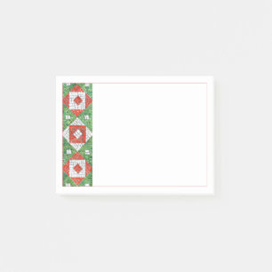 HOLIDAY MOSAIC 4x3 Post It Note Pad