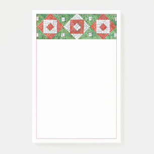 HOLIDAY MOSAIC 4x6 Post It Notepad