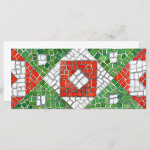 HOLIDAY MOSAIC 4x9 Flat Card / Horizontal