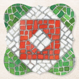 HOLIDAY MOSAIC Bracket Paper Coasters