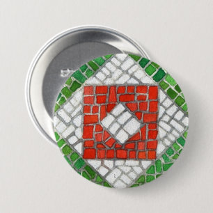 HOLIDAY MOSAIC Round Pin Button