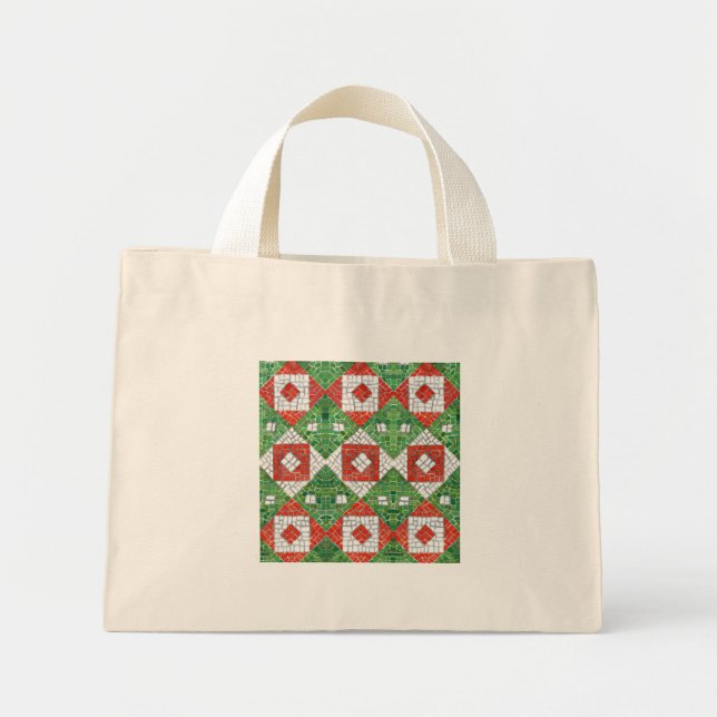 HOLIDAY MOSAIC Tiny Tote Bag (Front)