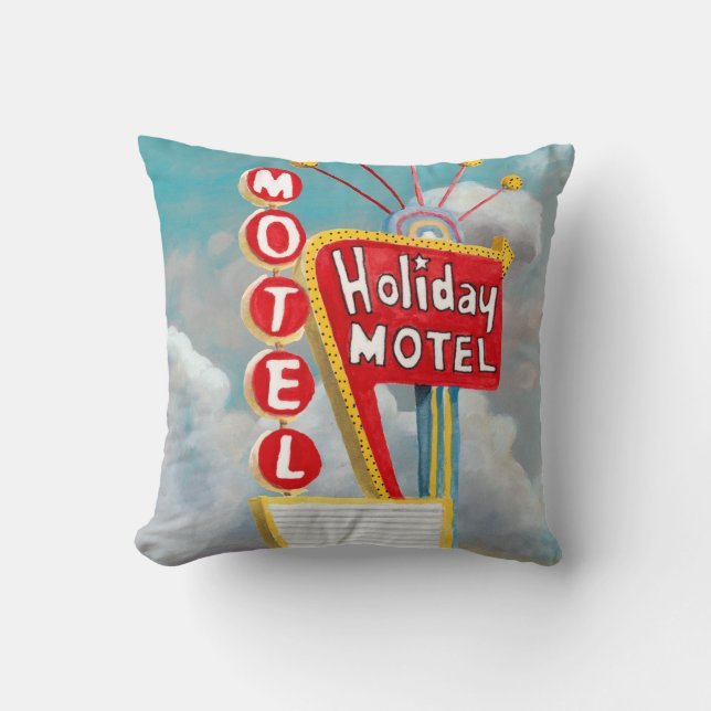 Holiday Motel Sign Cushion (Front)
