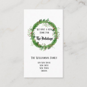 Holiday   Moving Announcement Insert Cards