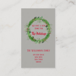 Holiday   Moving Announcement Insert Cards