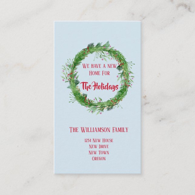 Holiday | Moving Announcement Insert Cards (Front)