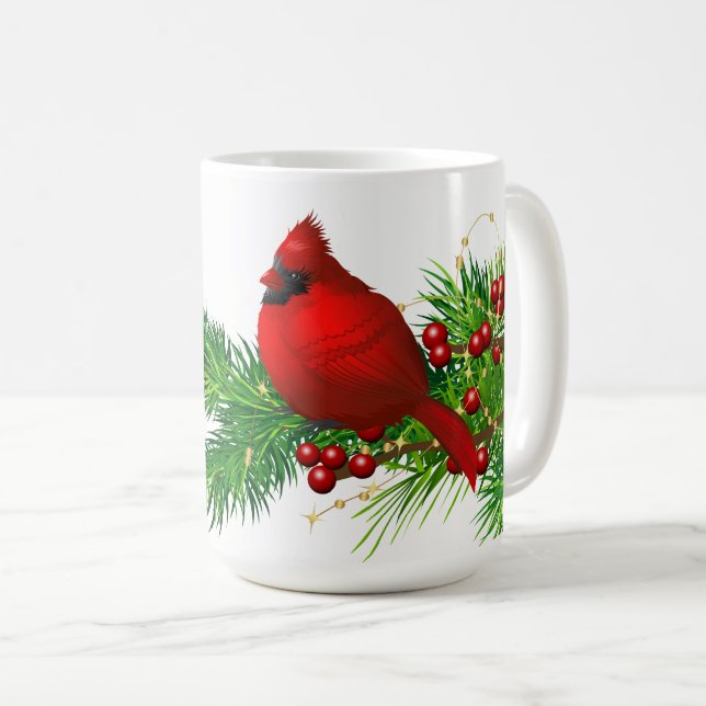 Holiday Mug-Cardinal Coffee Mug (Front Right)