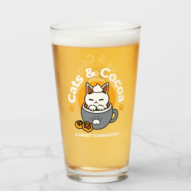Holiday Mug Design with Cosy Cat and Paw Cookies Glass (Front Filled)