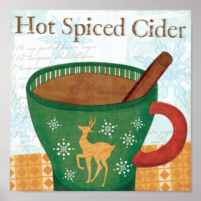 Holiday Mug with Hot Spiced Cider Poster (Front)