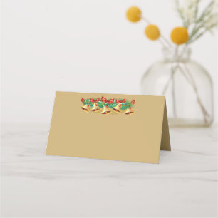 Holiday Name Place Card-Bells Card