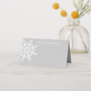 Holiday Name Place Card-Snowflake Card