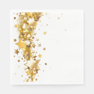 Holiday Napkin Gold Stars