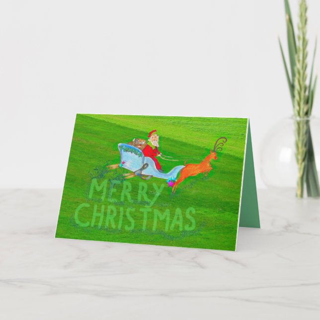 Holiday New Year 2016 Thank You for lawn service Card (Front)