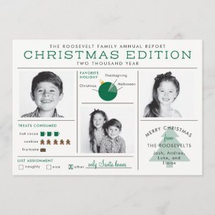 Holiday Newsletter Infographic Funny Christmas Invitation