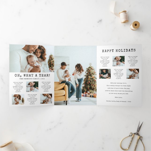 Holiday Newsletter Trifold Card (Inside)