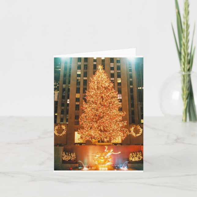Holiday Note Card Rockefeller Centre Tree (Front)