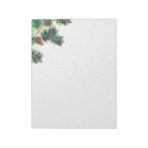 Holiday Notepad-Fir Cones Notepad