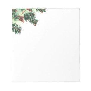 Holiday Notepad-Fir Cones Notepad