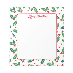 Holiday Notepad Holly