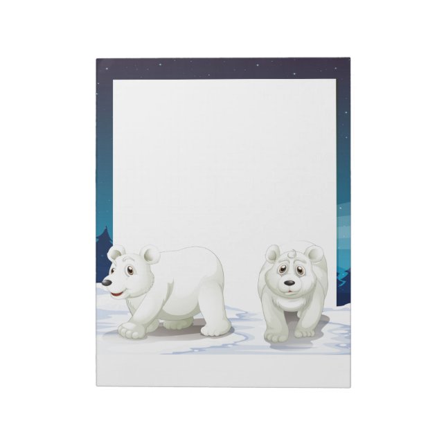Holiday Notepad-Polar Bears Notepad (Rotated)