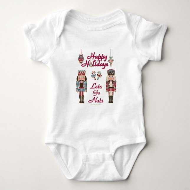 Holiday Nutcracker Lets Go Nuts Baby Bodysuit (Front)