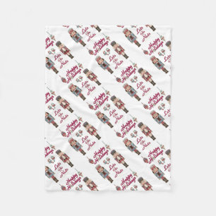 Holiday Nutcracker Lets Go Nuts Fleece Blanket