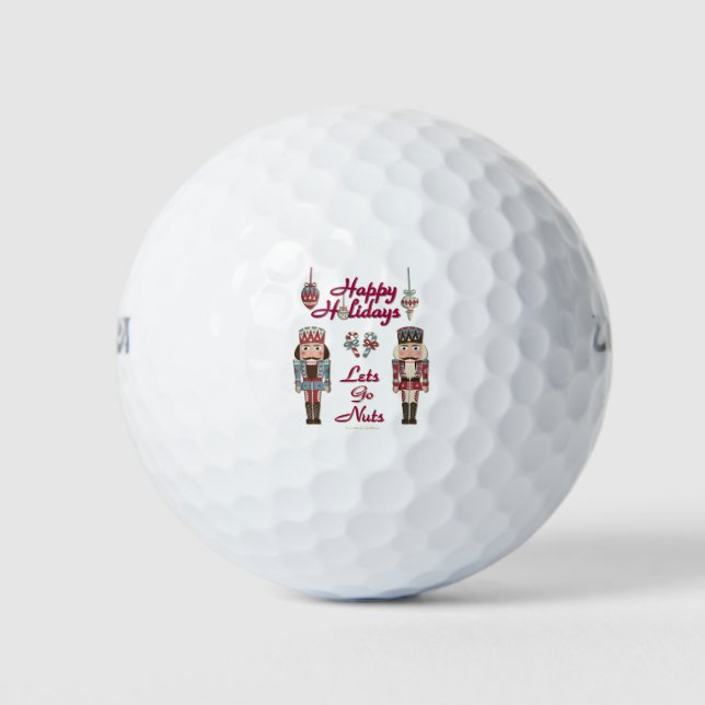 Holiday Nutcracker Lets Go Nuts Golf Balls (Front)
