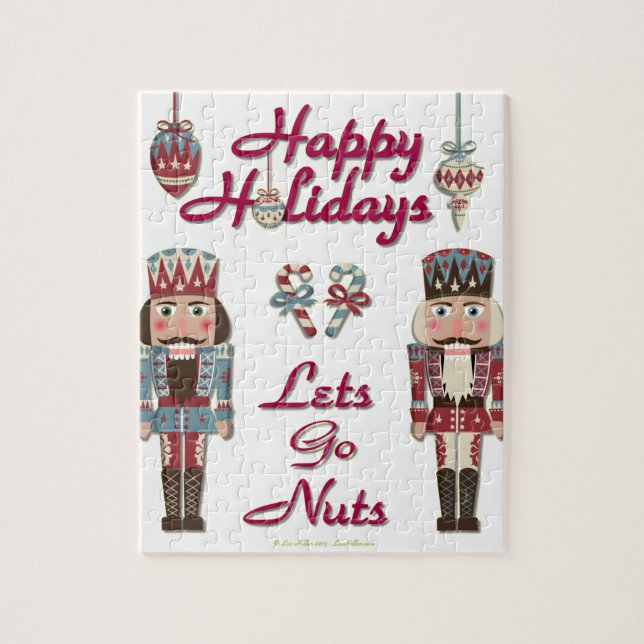 Holiday Nutcracker Lets Go Nuts Jigsaw Puzzle (Vertical)