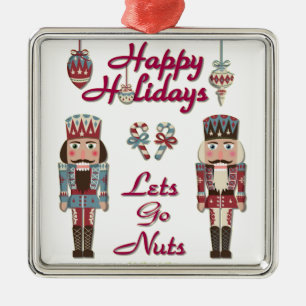 Holiday Nutcracker Lets Go Nuts Metal Tree Decoration