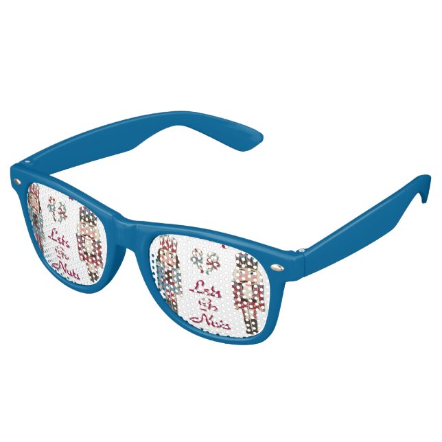Holiday Nutcracker Lets Go Nuts Retro Sunglasses (Angled)