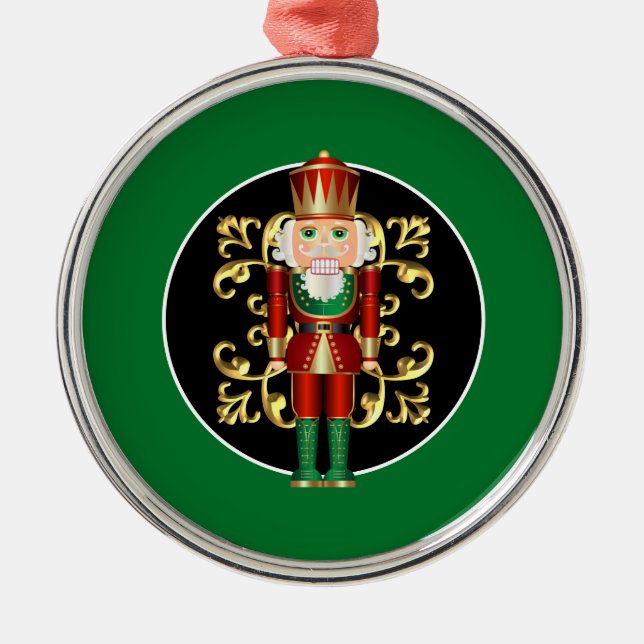 Holiday Nutcracker Metal Tree Decoration (Front)