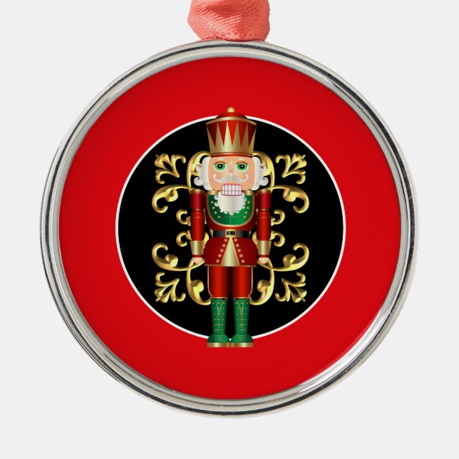 Holiday Nutcracker Metal Tree Decoration (Front)